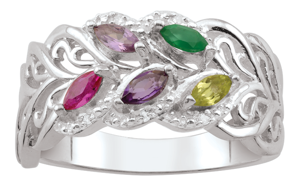 Sterling Silver Walmart Mothers Rings Stackable Mom Rings Walmart