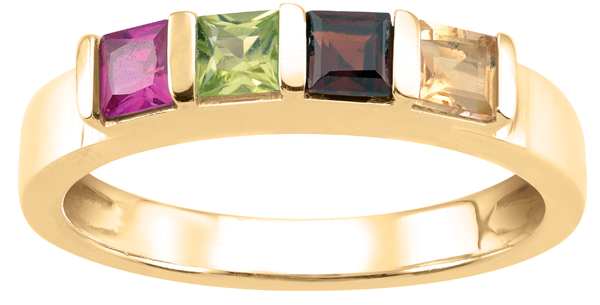911《birthstone Princess2024》 9月. 3点セット 925 Sterling Silver and 10K Yellow Gold Oval Swiss Blue