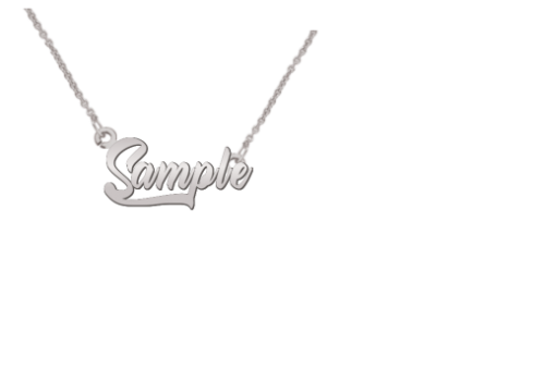 Personalized Cursive Double Name Plate Pendant with Heart Underline and Genuine Diamond 10K Gold / Yellow Gold