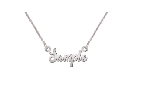 Bold Cursive Name Necklace (1 Line)