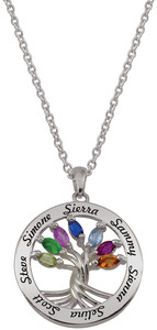 Engravable family tree pendant-50083