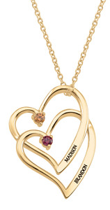 Double heart pendant-50137